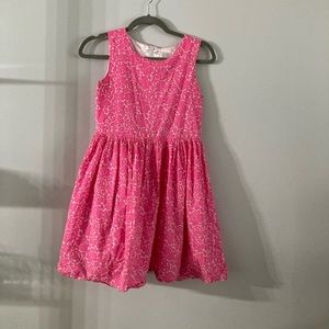 Hot pink and white summer dress